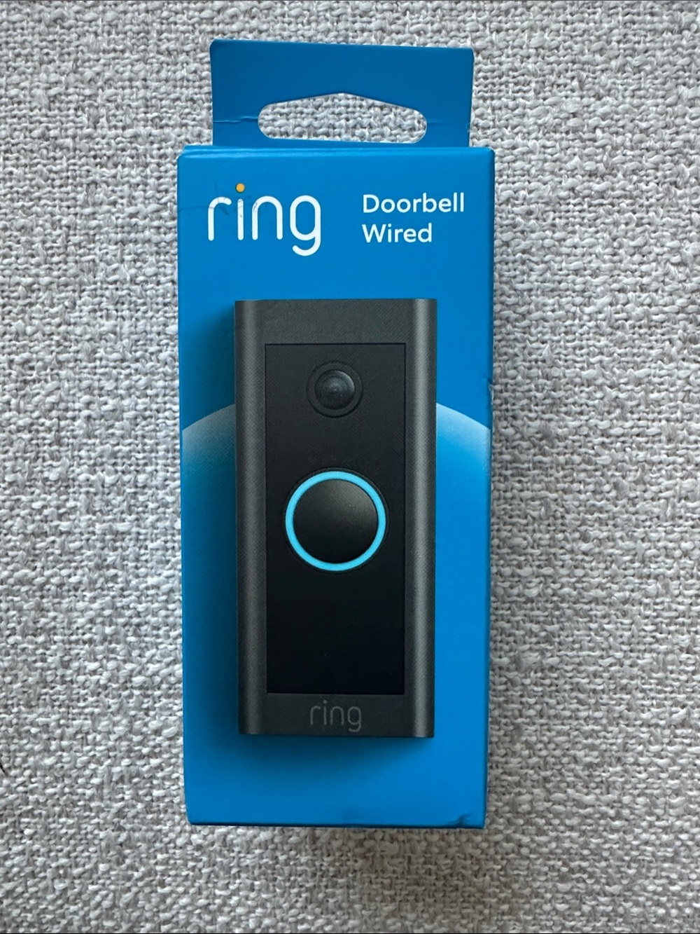 Ring Doorbell Wired — Black with Blue Accent. NEW IN BOX